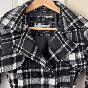 Dollhouse Girls Plaid Peacoat
